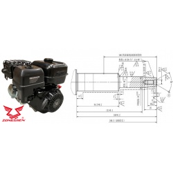 SILNIK ZONGSHEN GB420 420cc 13,0 WAŁ POZIOMY STOŻKOWY ROZRUSZNIK ELEKTRYCZNY